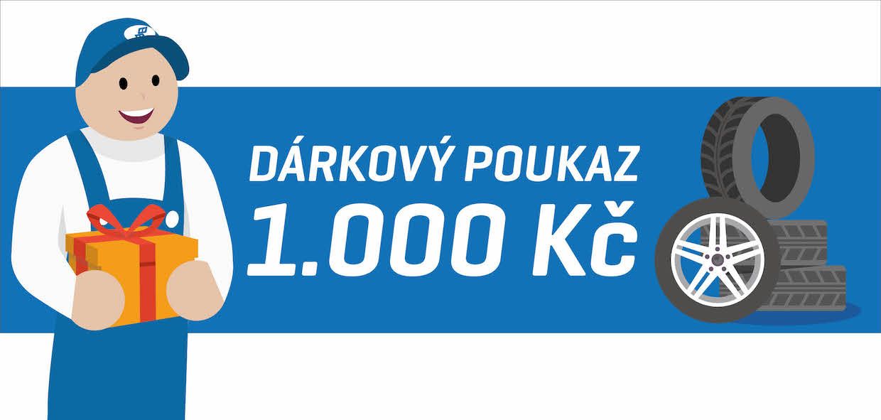 Mojepneu.cz Dárkový poukaz 1000 Kč
