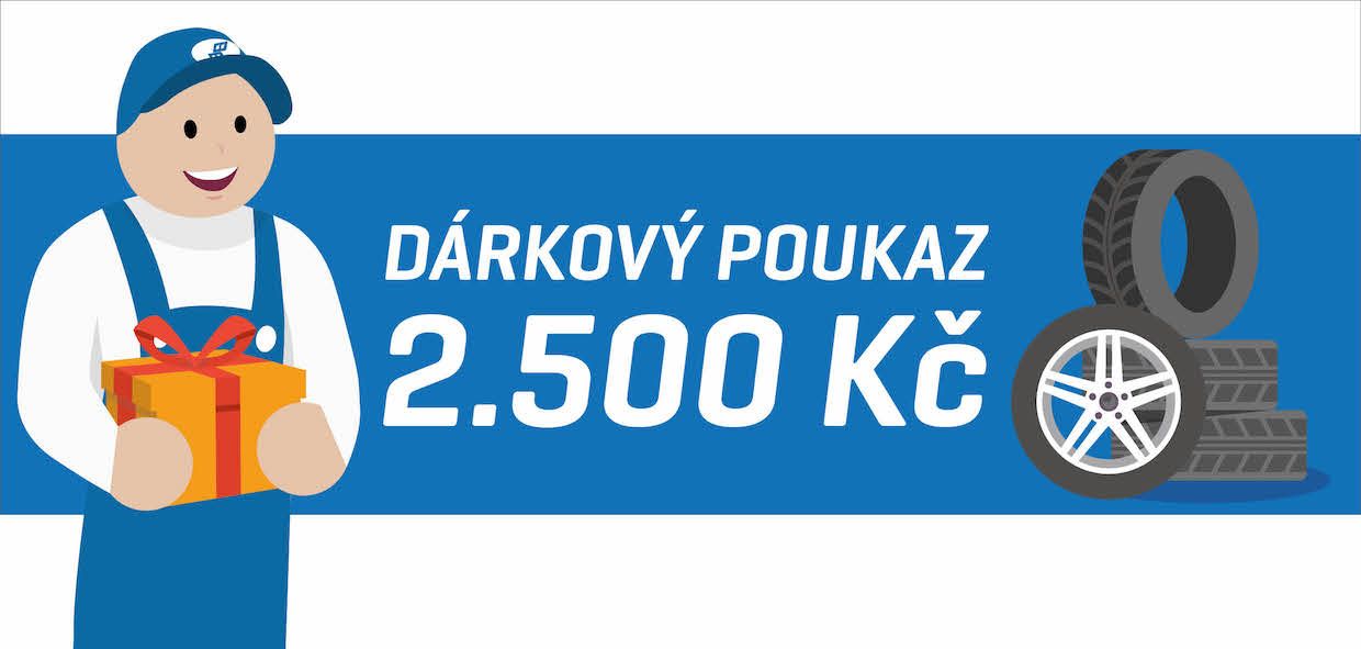 Mojepneu.cz Dárkový poukaz 2500 Kč