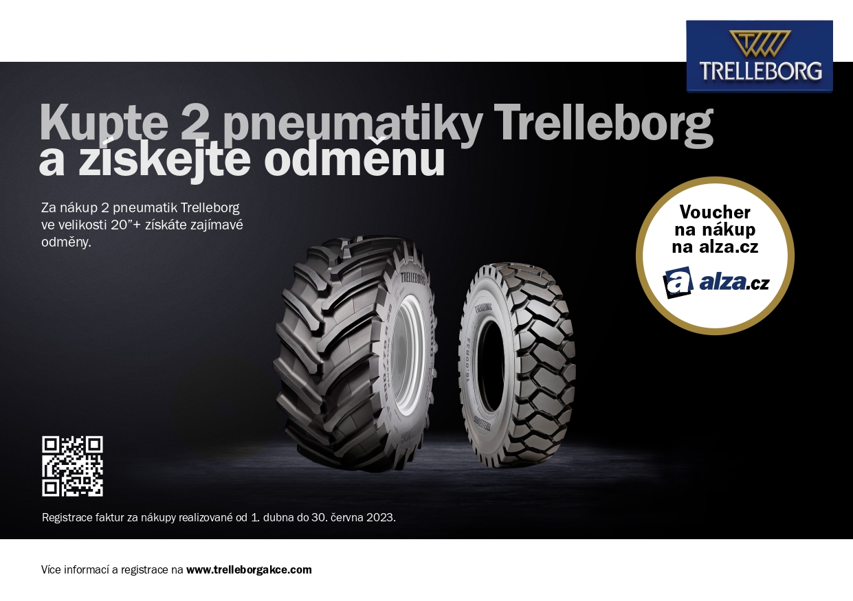 Jarní výprodej pneumatik pro zemědělské a stavební stroje Trelleborg